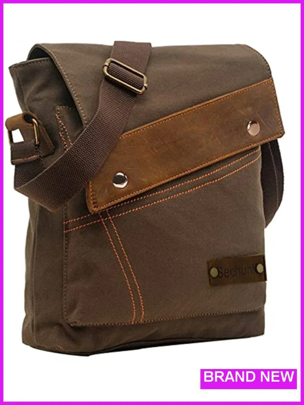 Canvas Messenger Bag Crossbody Shoulder Bag for Men Women Travel Daypack